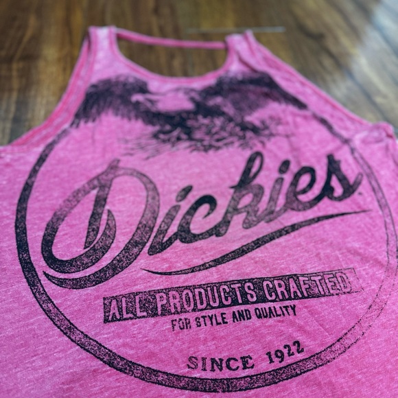 NWT DICKIES PINK VINTAGE PINK TANK TOP SZ MEDIUM M - Picture 2 of 6